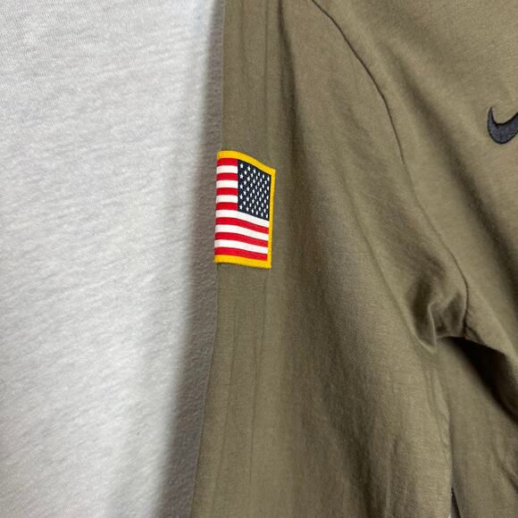 The Nike Tee LSU Long Sleeve T-Shirt Embroidered Army Green Men's sz SM - Picture 3 of 5